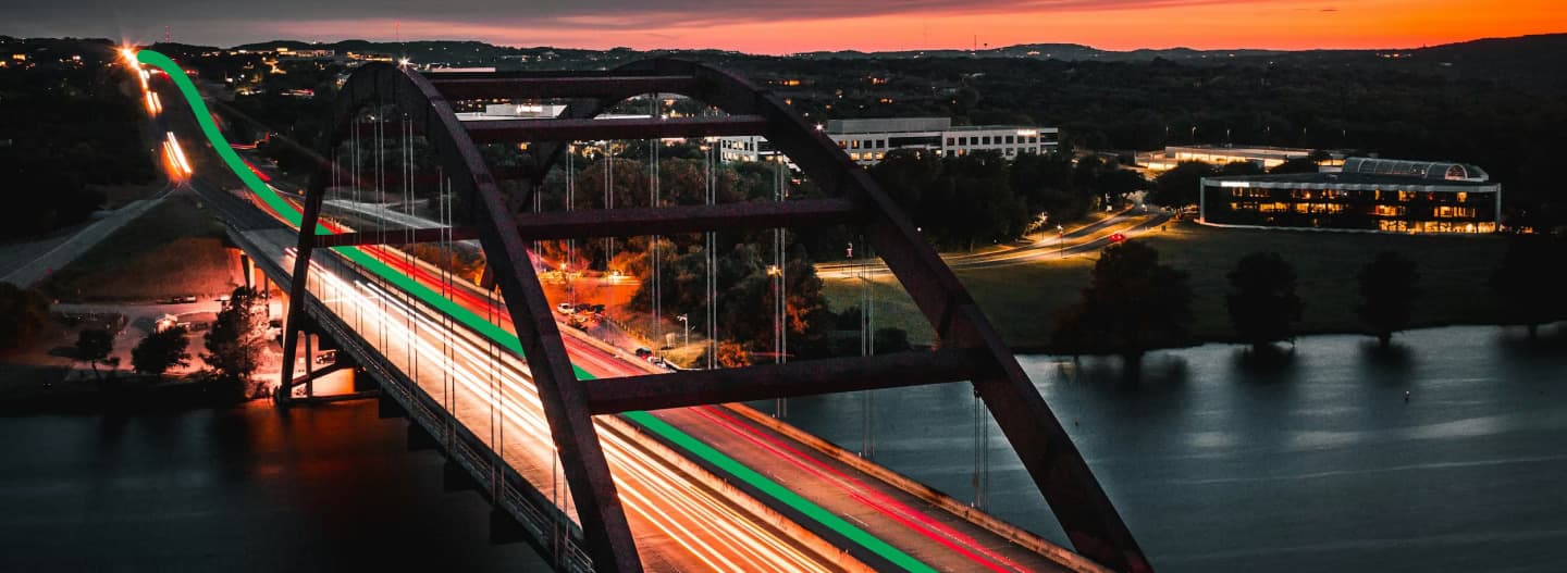 A switchback on a cliff